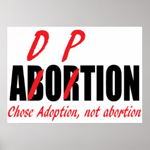 Póster Poster de Adopción Elegida No Aborto