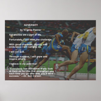 Póster Poster de adversidad con cita del Dr. Ben Carson