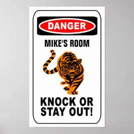 Póster Poster de advertencia - personalizar!