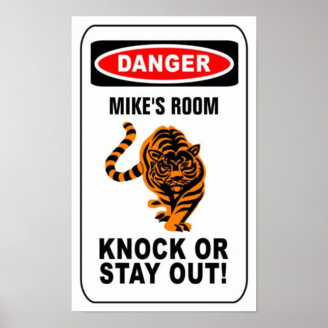 Póster Poster de advertencia - personalizar! (Frente)