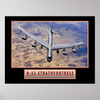 Póster Poster de Aeronaves Militares "B-52 Stratofortalez