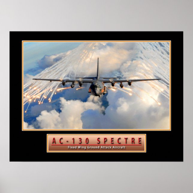 Póster Poster de Aeronaves Militares "Espectador AC-130"  (Frente)