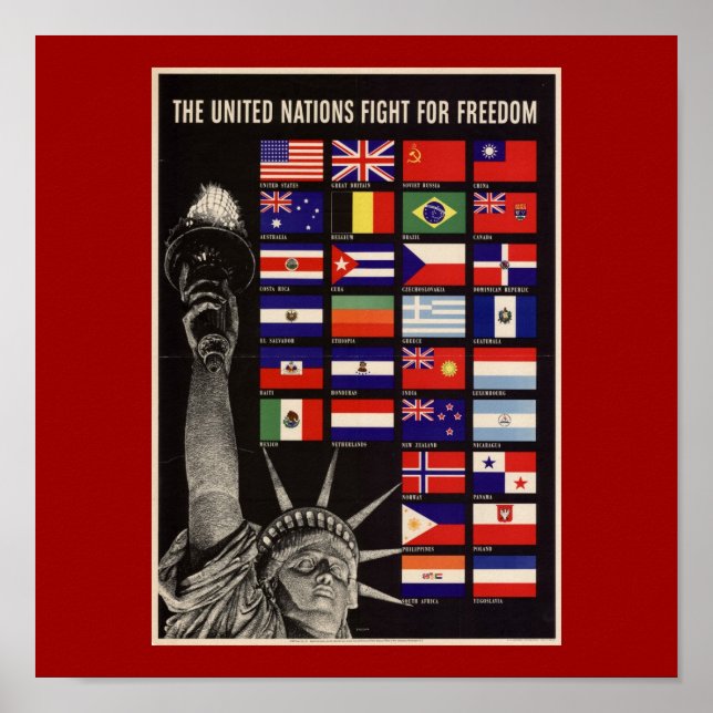 Póster Poster de afiches de época de la Segunda Guerra Mu (Frente)