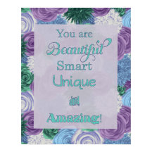 Poster de Afirmación Diaria - Hermoso Smart Único