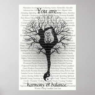 Póster Poster de Afirmación Positiva de personalizado