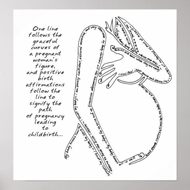 Póster Poster de Afirmaciones de Nacimiento (Frente)