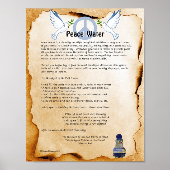 PÓSTER POSTER DE AGUA DE PAZ (Frente)