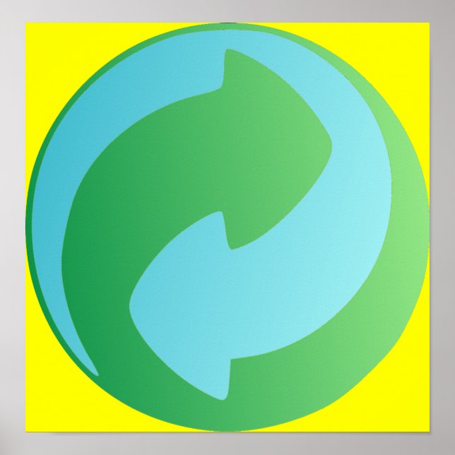 Póster Poster de agua de reciclaje (Frente)