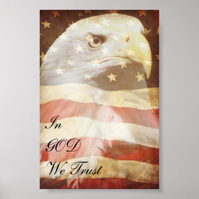 Póster Poster de águila patriótica (Frente)