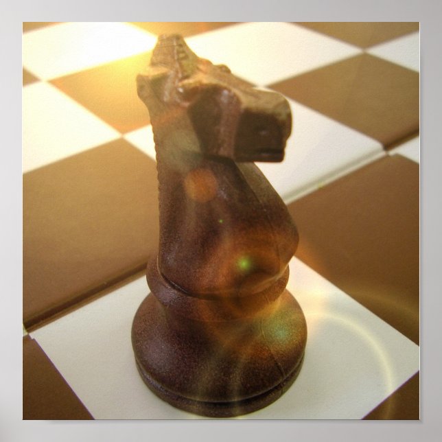 Póster Poster de ajedrez Knight Imprimir (Frente)