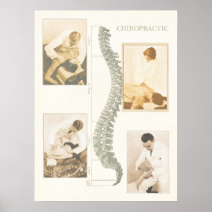 Póster Poster de ajuste de la espina dorsal quiropráctico
