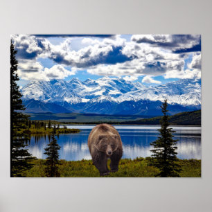 PÓSTER POSTER DE ALASKA DEL PARQUE DENALI