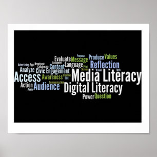 Póster Poster de alfabetización mediática