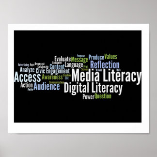 Póster Poster de alfabetización mediática