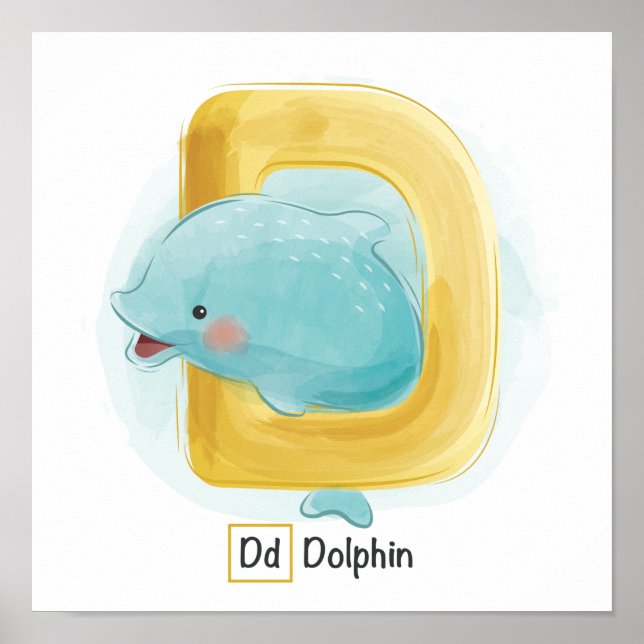 Póster Poster de alfabeto animal (Frente)