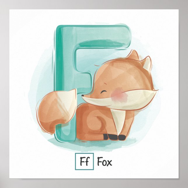 Póster Poster de alfabeto animal (Frente)