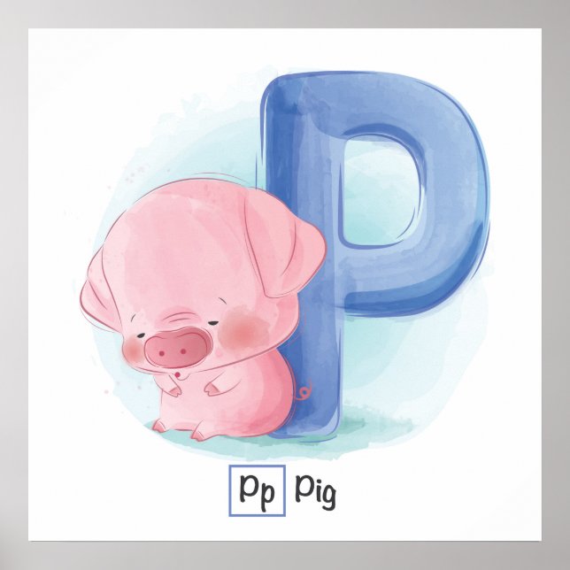 Póster Poster de alfabeto animal (Frente)