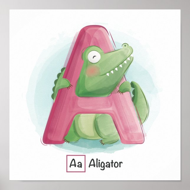 Póster Poster de alfabeto animal (Frente)