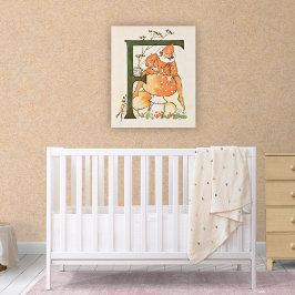 Póster Poster de Alfabeto de Flor Vintage