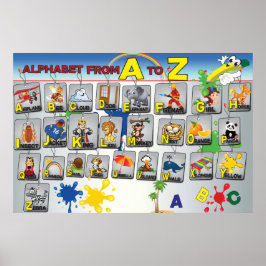 Póster Poster de alfabeto inglés
