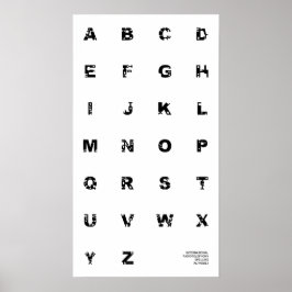 Póster Poster de alfabetos ortográficos internacional