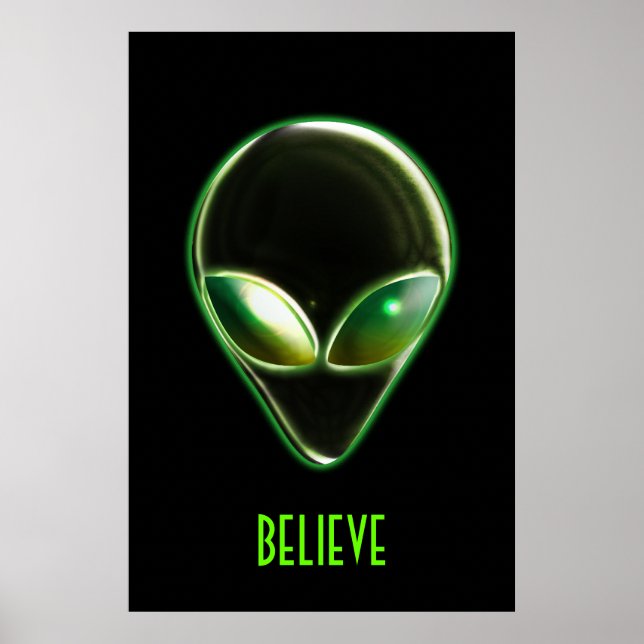 Póster Poster de Alien Head 04 metalizado (Frente)