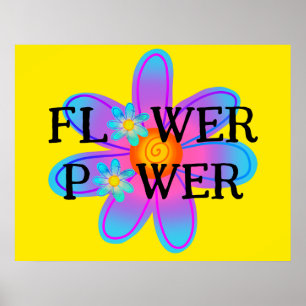 Póster Poster de alimentación de flores coloridas