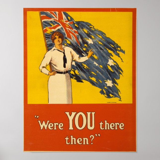 Póster Poster de alistamiento australiano vintage (Frente)