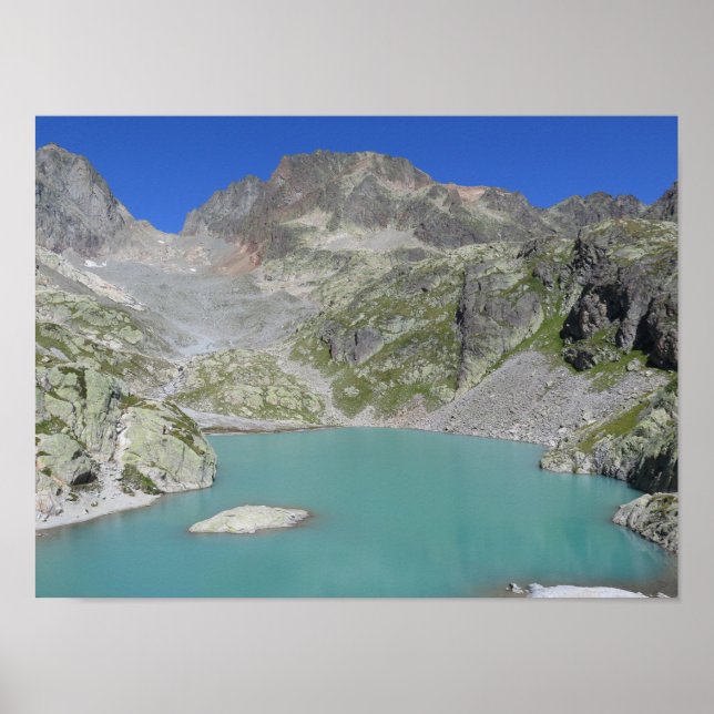 Póster Poster de Alpes Franceses Lac Blanc (Frente)