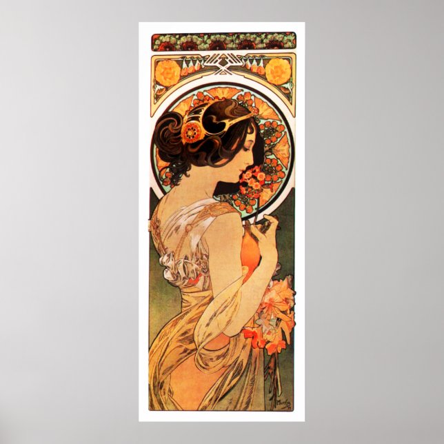 Póster Poster de Alphonse Mucha Cow Slip (Frente)