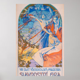 Póster Poster de Alphonse Mucha en el Festival Sokol (192