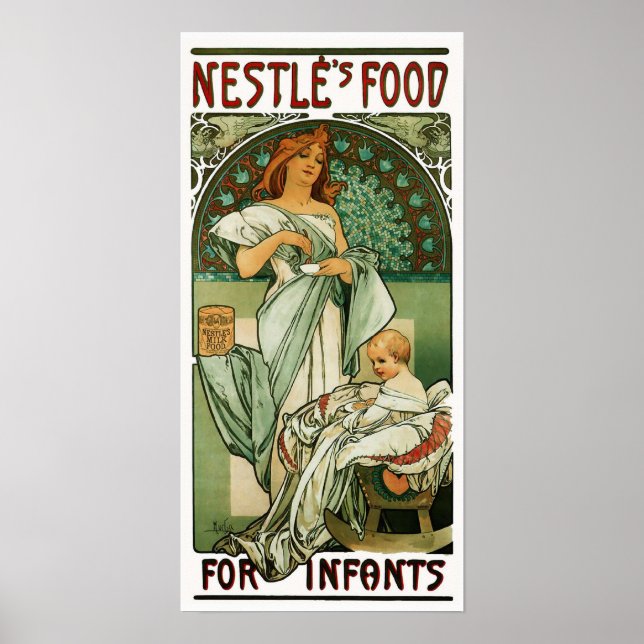 Póster Poster de Alphonse Mucha Nestle (Frente)