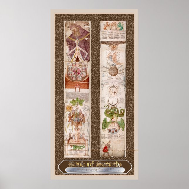 Póster Poster de alquimia de "Visio Mystica", libro de se (Frente)