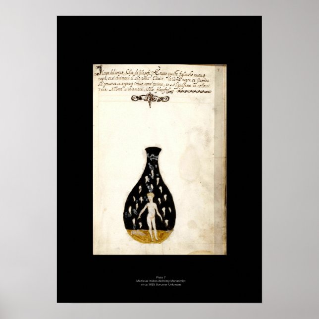 Póster Poster de Alquimia Medieval Italiana 7 (Frente)