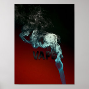 Póster Poster De Alta Calidad De Vape Grunge De Las Nubes