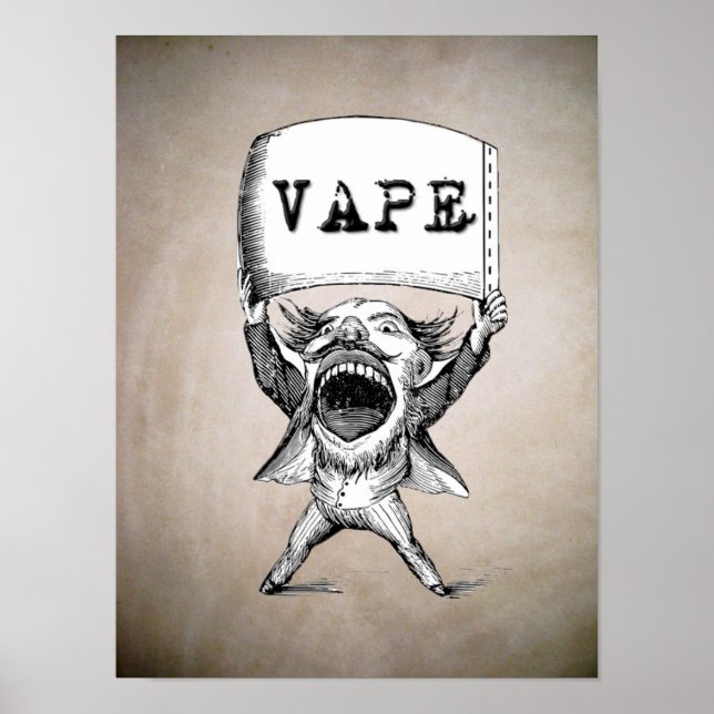 Póster Poster de alta calidad Vape Vintage (Frente)