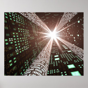 Póster Poster de alta velocidad de la tecnología