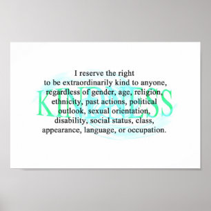 Póster Poster de amabilidad