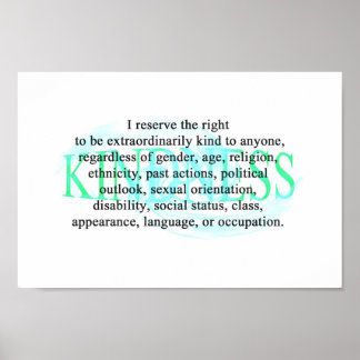 Póster Poster de amabilidad