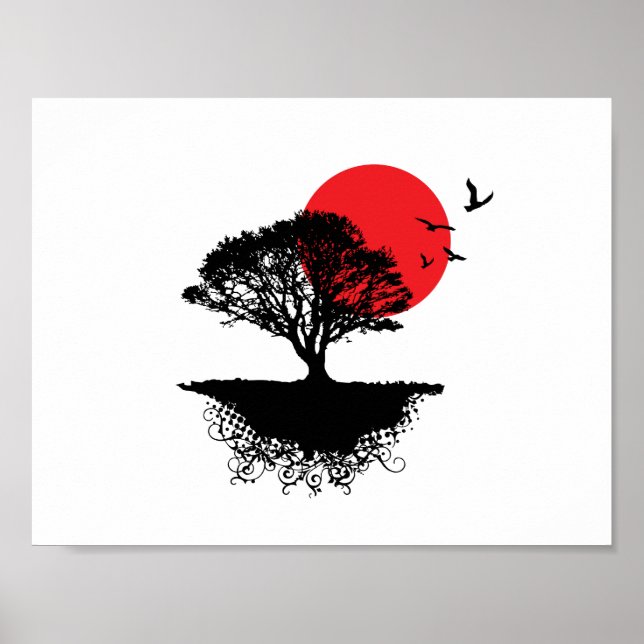 Póster Poster de amanecer asiático (Frente)