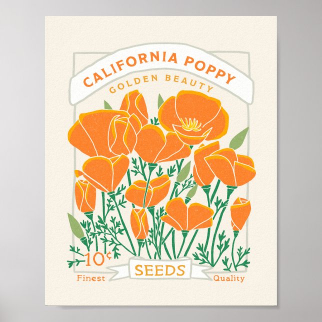 Póster Poster de amapola de California (Frente)