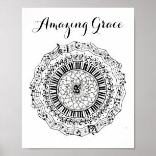 Póster Poster de Amazing Grace Mandala