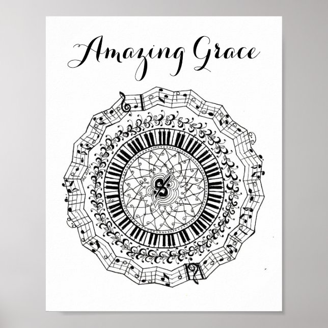 Póster Poster de Amazing Grace Mandala (Frente)