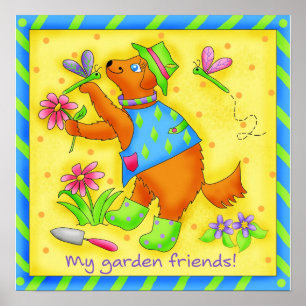 Póster Poster de amigos de jardín