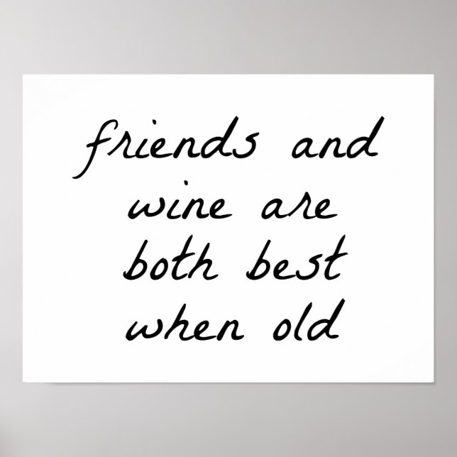 Póster Poster De Amigos Y Vinos (Frente)