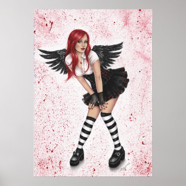 Póster Poster de amor de Ángel oscuro (Frente)