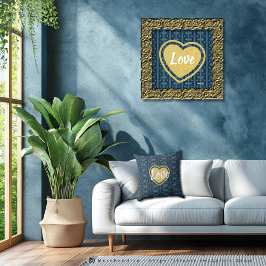 Póster Poster de amor de banda azul por poeta A