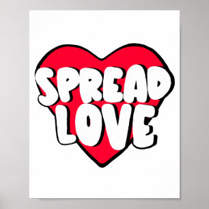 Póster poster de amor de difusión