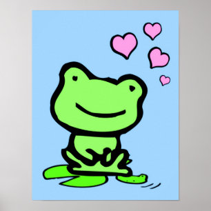 Póster Poster de amor de rana