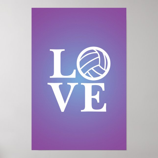 Póster Poster de amor de voleibol (Frente)